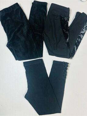 Bundle of 3 Kids Black Leggings Trio - Soft Stretch Leggings